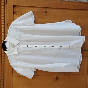 We the Free-Float Away Shirt 100%Cotton EUC optic white